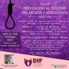 Impartirán a maestros curso taller para prevenir suicidios en adolescentes
