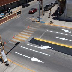 Elimina Ingeniería Vial delimitación de carriles en calle Agustín Melgar