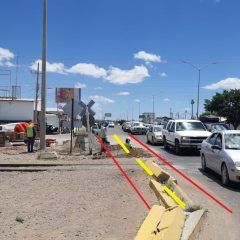 Construyen en lo que sería el tercer carril de sur a norte Vías FFCC y eje central.