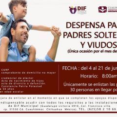 Convoca DIF a padres solteros y viudos a participar en programa de ayuda alimenticia