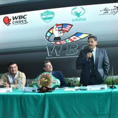 Presentan en México pelea que será en Cuauhtémoc por el campeonato mundial del CMB, acude alcalde