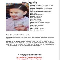 Fiscalía de la Mujer ubica en EU a niña Silvana reportada como ausente en Guerrero