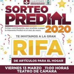 SORTEARÁ MUNICIPIO 60 PREMIOS ENTRE CONTRIBUYENTES DEL PREDIAL