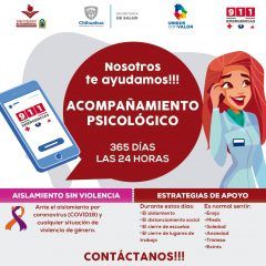 OFRECE SEGURIDAD PÚBLICA Y SECTOR SALUD ASISTENCIA PSICOLOGÍCA TELEFÓNICA