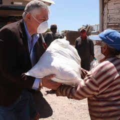 Entregó el presidente municipal de Cuauhtémoc romeo morales apoyo alimenticio a recolectores de material reciclable