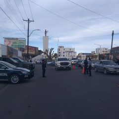 Operativo contra el COVID-19 en calles Morelos y 11a.