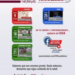 Instituto de Cultura del municipio de Cuauhtémoc continúa eventos virtuales en junio