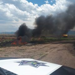 Llamada de atención a menonita por quema de llantas