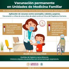 Exhorta IMSS a la población a ponerse al corriente en el esquema de vacunación