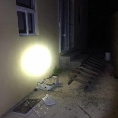Destrozos en vivienda en constrruccion en Anáhuac