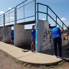 Con empleo temporal, institutos municipal y estatal del deporte reacondicionan parques