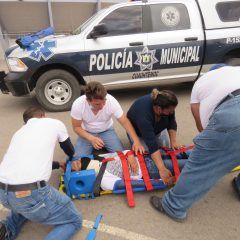 Capacitan a cadetes de vialidad en primeros auxilios y atención pre hospitalaria
