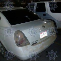 Asegura policía municipal vehículo con reporte de robo