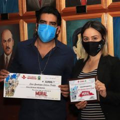 Premia gobierno municipal a ganadores del concurso de mural histórico de Cuauhtémoc