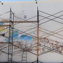 Dan inicio a la obra artística del mural histórico de Cuauhtémoc