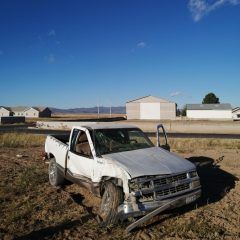 Accidente de tránsito sin lesionados  en el kilómetro 1 de la carretera interior del campo menonita número 9