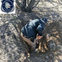 Localización de restos óseos en Ejido El Táscate