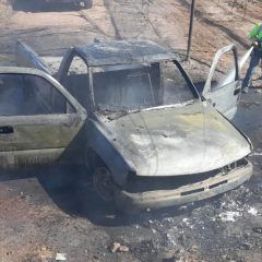 Reporte de incendio de vehículo.