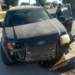 Accidente de tránsito sin lesionados en las calles 6ª y Victoria de la zona centro