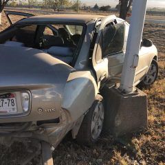 Salida de camino y choque en el kilómetro 60 del bulevar Camilo Daniel