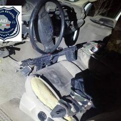 Asegura AEI arma de fuego y droga en una troca robada