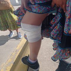 Persona lesionada por desprendimiento de neumático.