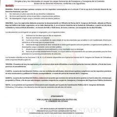 Participa en la Convocatoria para Consejeras y Consejeros de la Comisión Estatal de los Derechos Humanos