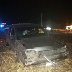 Choque con lesionados en el entronque del campo menonita número 105