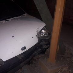 Accidente de tránsito sin lesionados n el kilómetro 1 de la carretera que conduce de Álvaro Obregón
