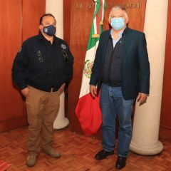 Se reúne alcalde de Cuauhtémoc con nuevo comisario del destacamento de la CES
