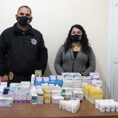 Recibe seguridad pública donación de medicamento por parte del DIF municipal