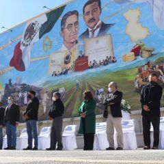 Inaugura gobierno municipal mural avance histórico de Cuauhtémoc