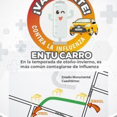 Anuncian campaña de vacunación para la prevención de influenza en tu auto