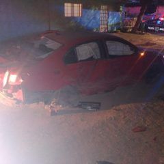 Accidente de tránsito en las calles 46 y Gavilanes de la colonia Tierra y Libertad sector A