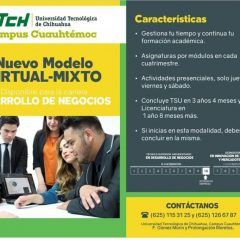 Oferta la Universidad Tecnológica de Chihuahua unidad Cuauhtémoc nueva modalidad de estudios mixta