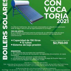 Dispone desarrollo social 75 boilers solares subsidiados