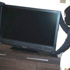Rebo a casa habitación. Se llevaron la televisión