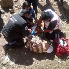 Joven de 18 años fue golpeado con una piedra, le ocasionan fractura.