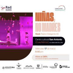 Invita el instituto de cultura a obra de teatro que abordará el tema del embarazo adolescente.