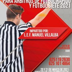 Invita instituto del deporte de Cuauhtémoc a curso para árbitros de fútbol 7 y rápido