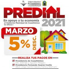 Recauda municipio de Cuauhtémoc 4 millones 175 mil pesos de predial en Febrero