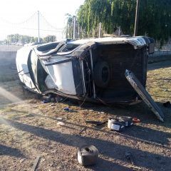 Choque en el corredor con 4 personas lesionadas