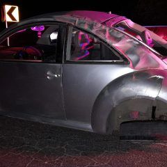 Joven mujer lesionada tras volcadura