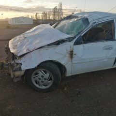 Persona lesionada en accidente de transito con volcadura en el corredor comercial