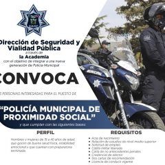 Próxima a publicarse convocatoria para nueva generación de la policía municipal en Cuauhtémoc.
