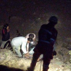 Persona lesionada por caída