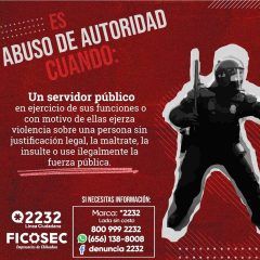 Realiza Ficosec campaña de “Abuso de autoridad”