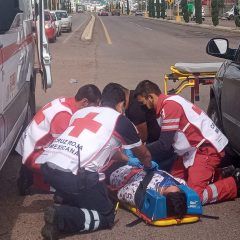 Dos personas lesionadas en accidente de tránsito.