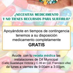 En julio, dispone DIF municipal medicamento controlado y general.