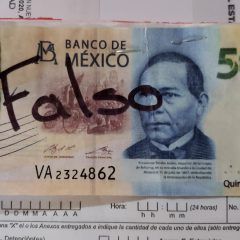 Ahora fue de 500 el billete falso